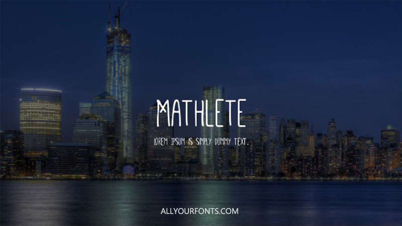 Mathlete Font Family Free Download
