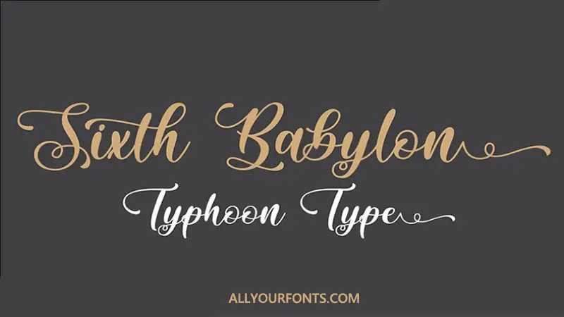 Sixth Babylon Font Free Download