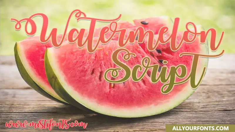 Watermelon Script Font Family Free Download