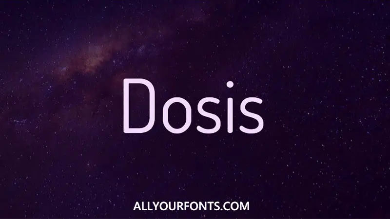Dosis Font Family Free Download