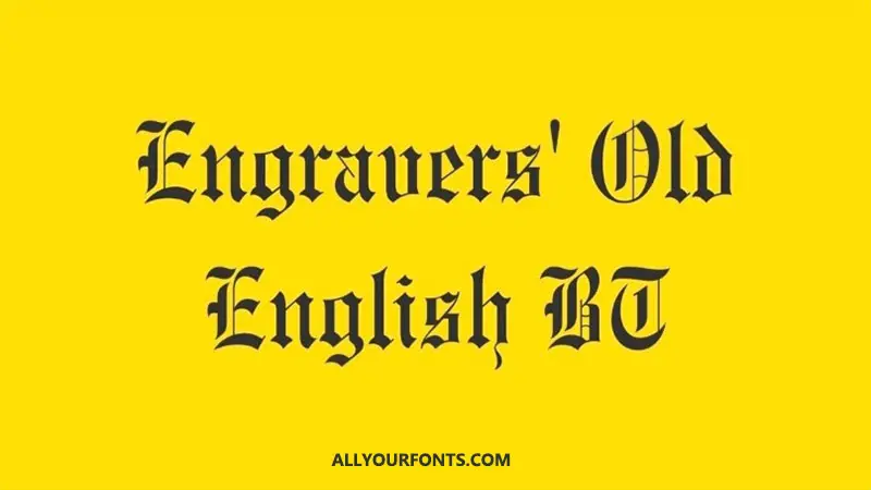Engravers Old English Font Download