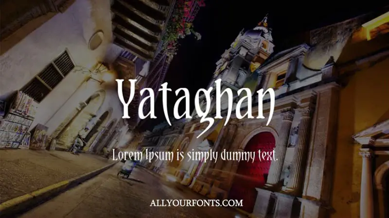 Yataghan Font Free Download