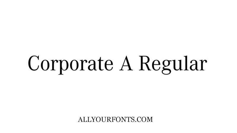 Corporate A Font Family Free Download