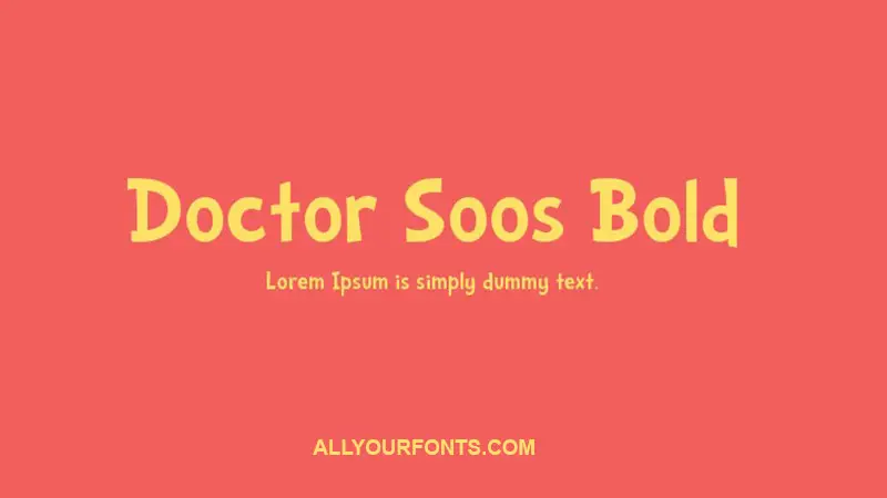 Dr Soos Font Family Free Download