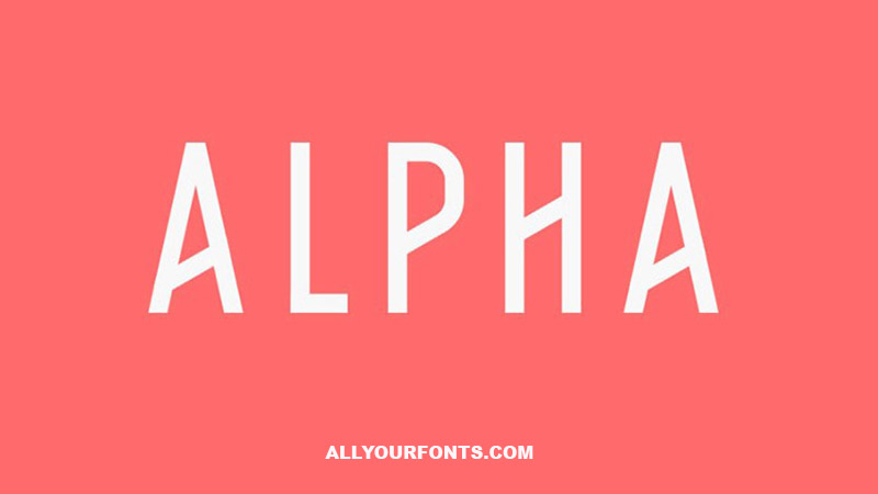 Alpha Font Family Free Download