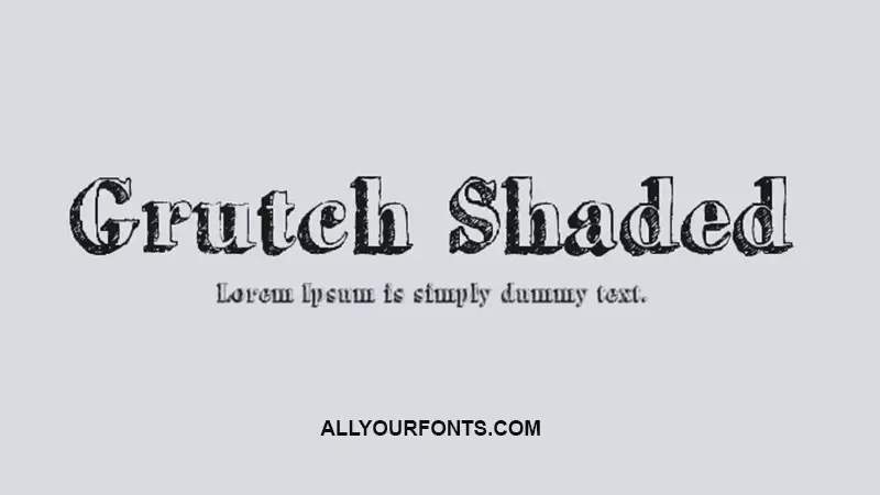 Grutch Shaded Font Family Free Download