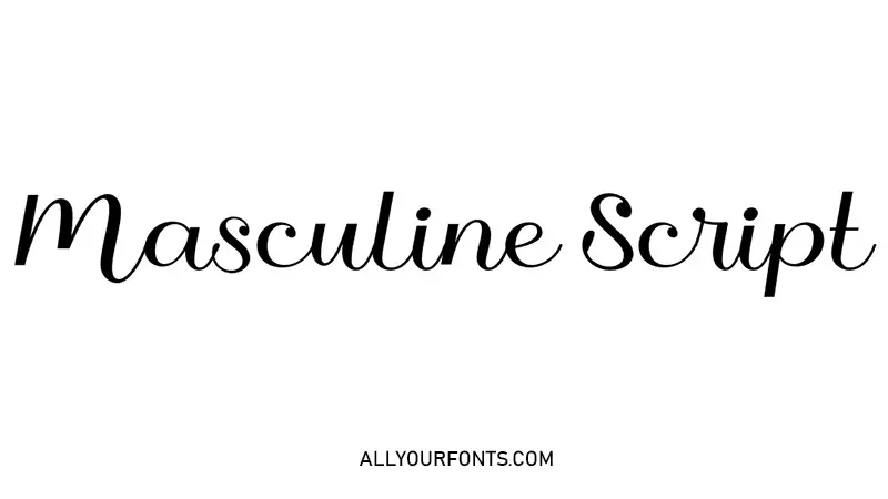 Masculine Script Font Family Free Download