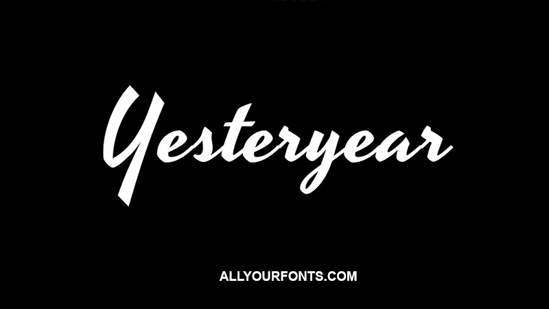 Yesteryear Font Free Download
