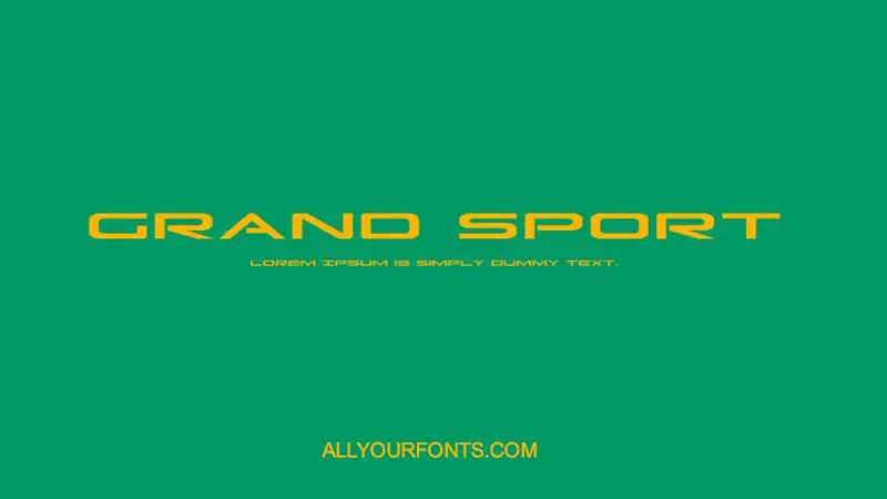 Grand Sport Font Free Download