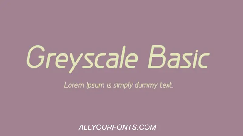 Greyscale Basic Font Free Download