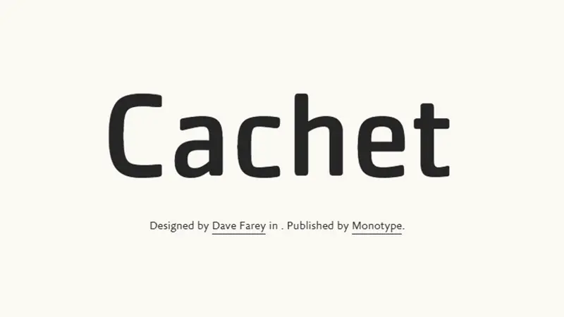 Cachet Font Family Free Download