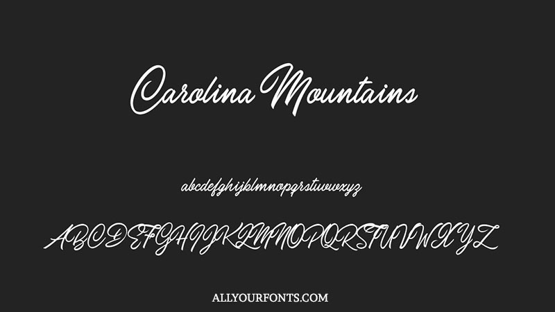 Carolina Mountains Font Free Download