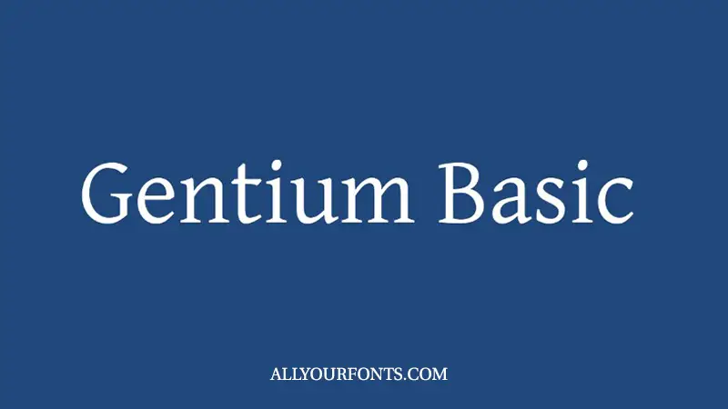 Gentium Basic Font Family Free Download