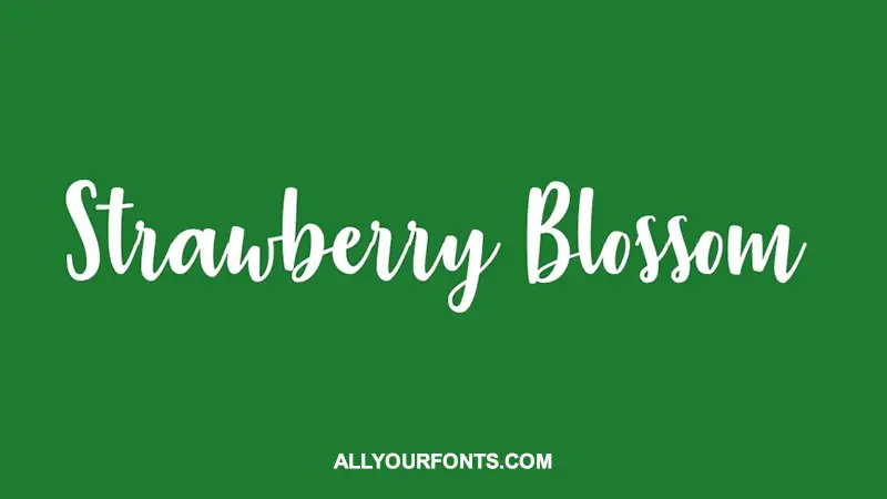 Strawberry Blossom Font Family Free Download