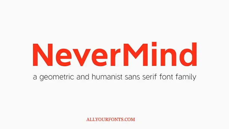 Nevermind Font Free Download