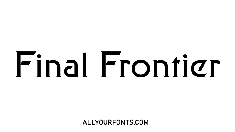 Final Frontier Font Family Free Download
