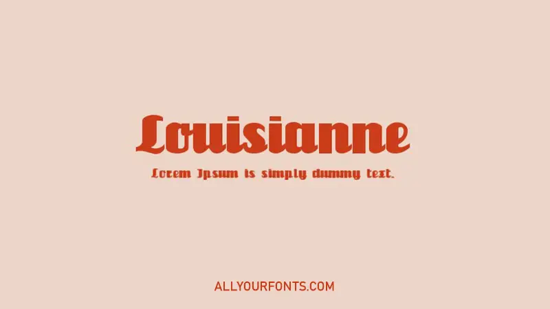 Louisianne Font Family Free Download