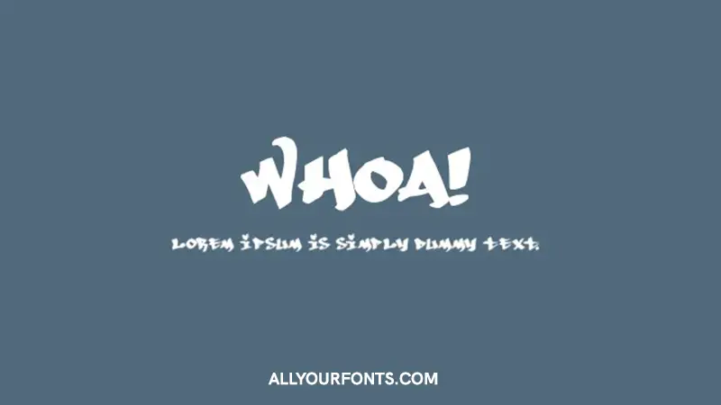 Whoa Font Family Free Download