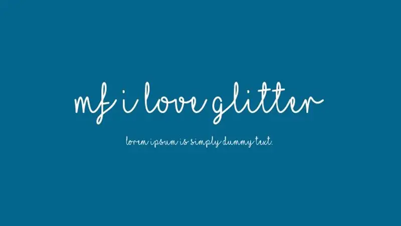 MF I Love Glitter Font Free Download