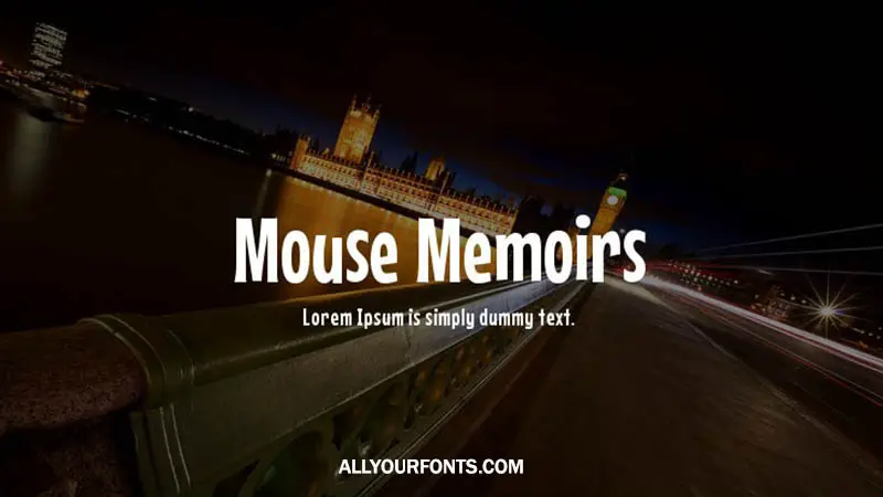 Mouse Memoirs Font Family Free Download