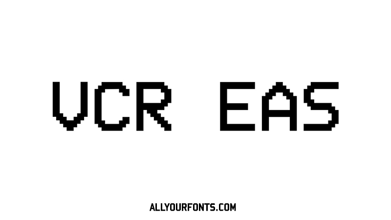 VCR EAS Font Free Download