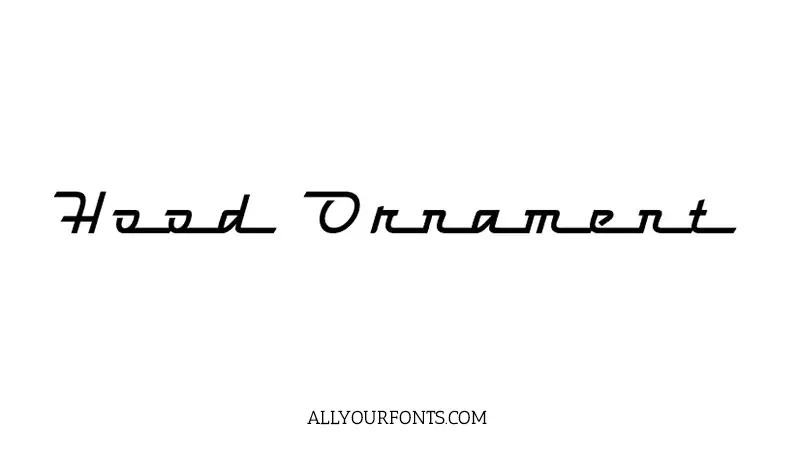Hood Ornament Font Family Free Download